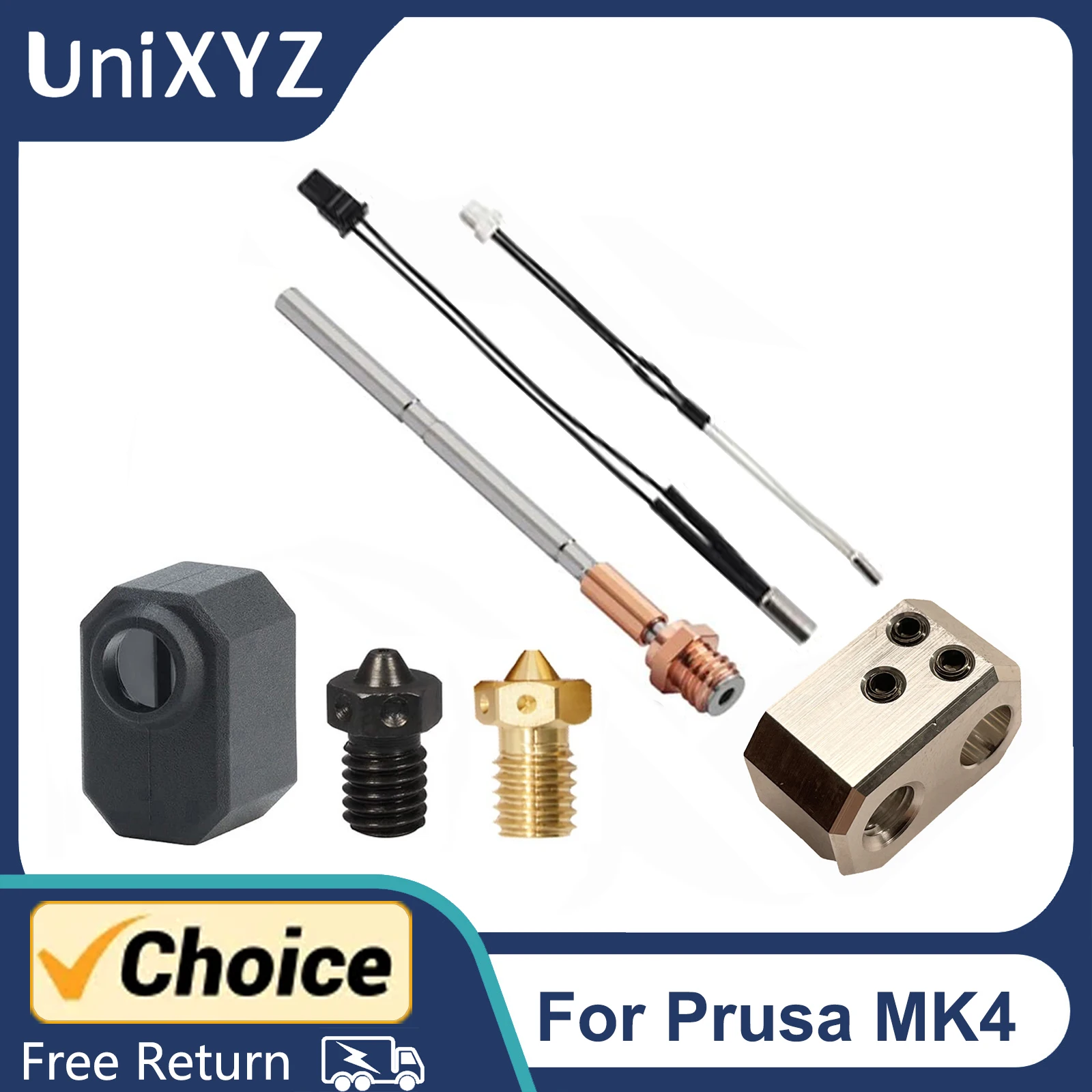 Do Prusa MK4 Hotend z wkładem grzałki Blok grzewczy Dysza ze stali hartowanej do Prusa M4 / XL Hotend Części…