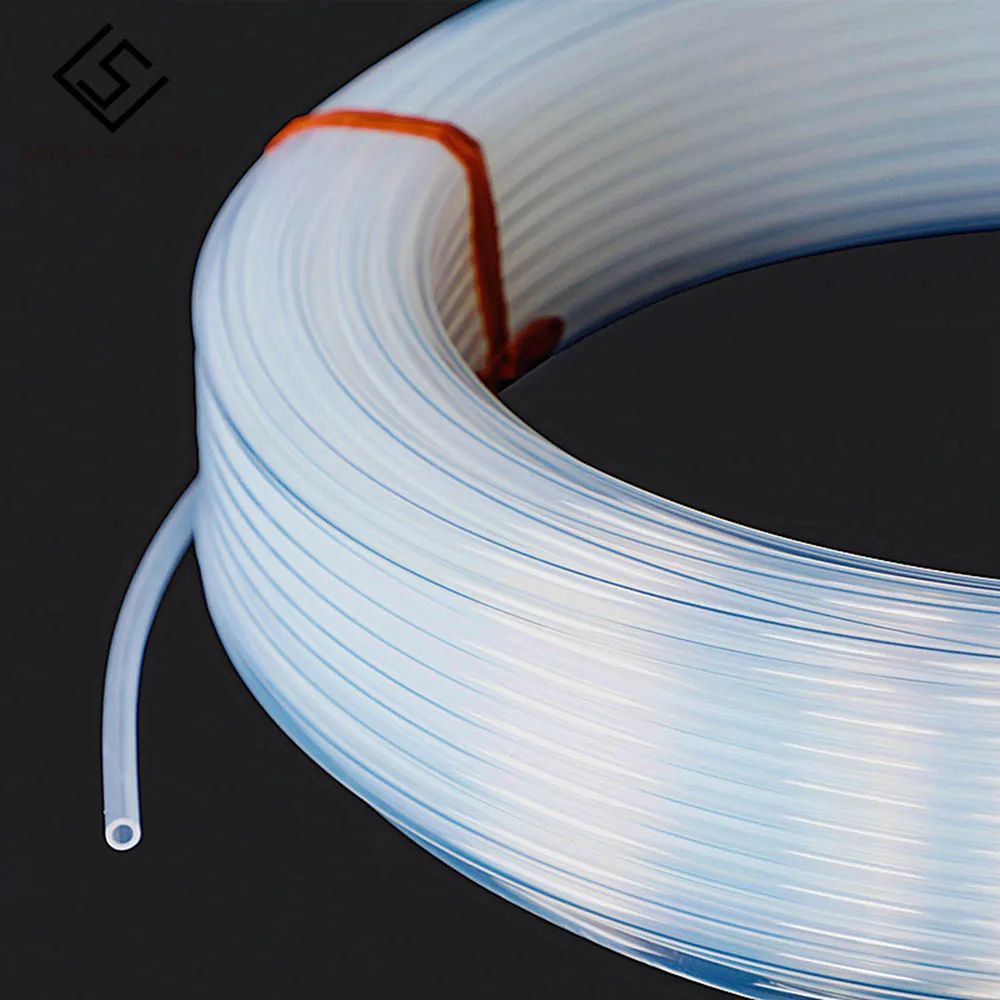 Drukarka 3D 1/5/10/50m 2*4mm przezroczysta rura PFA PTFE do drukarki 3D z włóknem 1.75mm głowica drukująca…