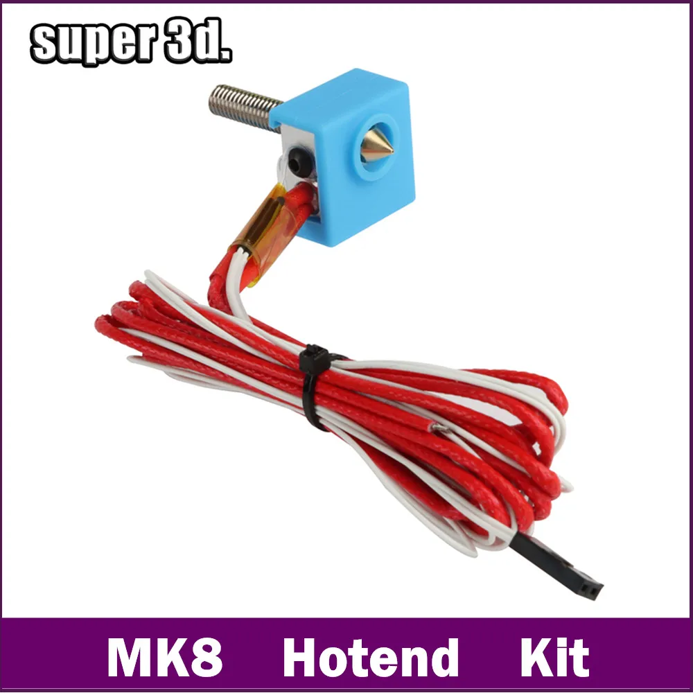 Drukarka 3D MK8 Hotend Kit 12V 24V 40W Zmontowany zestaw J-Head Extruder 0.4mm Dysza 1.75mm Filament do części… Drukarka 3D MK8 Hotend Kit 12V 24V 40W Zmontowany zestaw J-Head Extruder 0.4mm Dysza 1.75mm Filament do części…