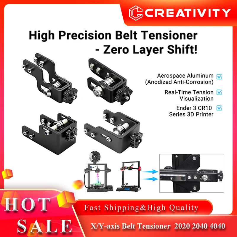 Drukarka 3d Napinacz paska do Creality Ender 3 v2 pro CR10 Series, oś X, profil 2020 2040 4040, oś Y… Drukarka 3d Napinacz paska do Creality Ender 3 v2 pro CR10 Series, oś X, profil 2020 2040 4040, oś Y…