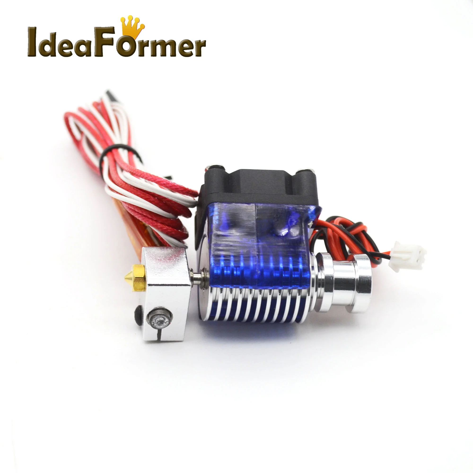 Drukarka 3D V6 Wade Short Distance J-head Hotend 12V/24V do ekstrudera 1.75/3.0mm z dyszą 0.4mm i wentylatorem…
