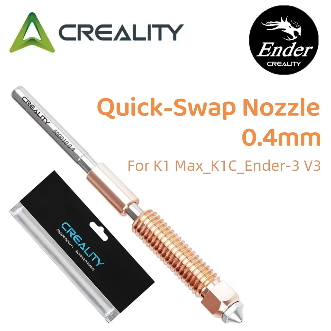 Dysza Creality Quick-Swap 0,4 mm 1 szt. do K1 Max K1C Ender-3 V3 Dysza ze stali hartowanej Ulepszona szybka… Dysza Creality Quick-Swap 0,4 mm 1 szt. do K1 Max K1C Ender-3 V3 Dysza ze stali hartowanej Ulepszona szybka…