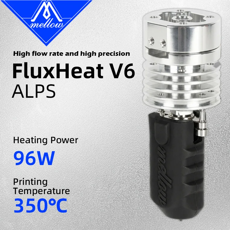 Dysza FluxHeat V6 ALPS z wysokim przepływem i inteligentnym poziomowaniem, z sondą, do drukarek 3D Voron Blv… Dysza FluxHeat V6 ALPS z wysokim przepływem i inteligentnym poziomowaniem, z sondą, do drukarek 3D Voron Blv…