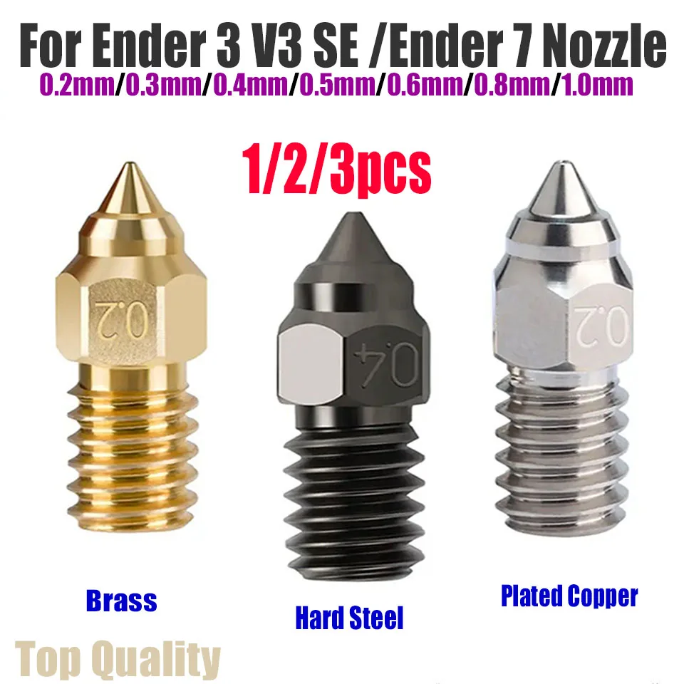 Dysze do Ender 3 V3 SE, Ender 7/Spider, Ender 5 S1 Series 0.2 0.4 0.6 0.8 1.0mm, części do drukarek 3D, dysze… Dysze do Ender 3 V3 SE, Ender 7/Spider, Ender 5 S1 Series 0.2 0.4 0.6 0.8 1.0mm, części do drukarek 3D, dysze…