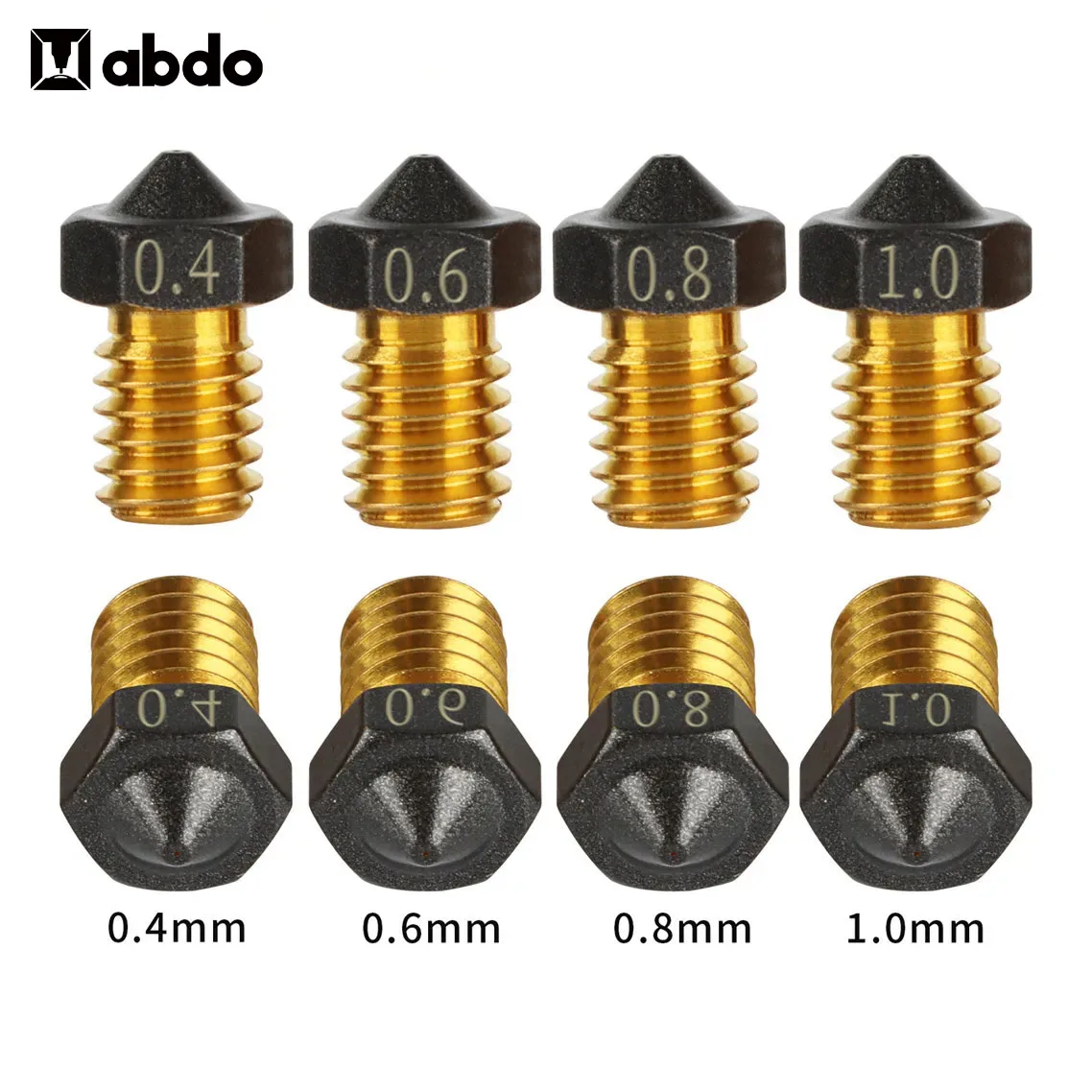 Dysze E3D V6 z mosiądzu powlekanego PTFE 0.2/0.4/0.6/0.8/1mm, dysze V6 do ekstrudera Titan, akcesoria do… Dysze E3D V6 z mosiądzu powlekanego PTFE 0.2/0.4/0.6/0.8/1mm, dysze V6 do ekstrudera Titan, akcesoria do…
