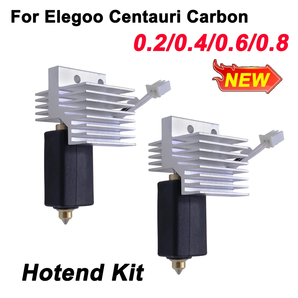 Elegoo CC hotend do Centauri Carbon, zestaw głowicy drukującej z ekstruderem, dysza z hartowanej stali i…