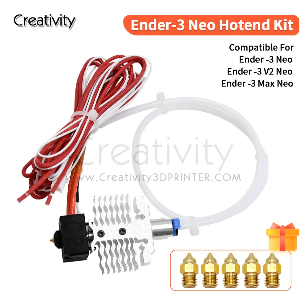 Ender-3V2Neo/Ender-3 Max Neo/Ender-3 Neo Hotend Kit Aktualizacja zestawu hotendu drukarki 3D do termistora 24V…