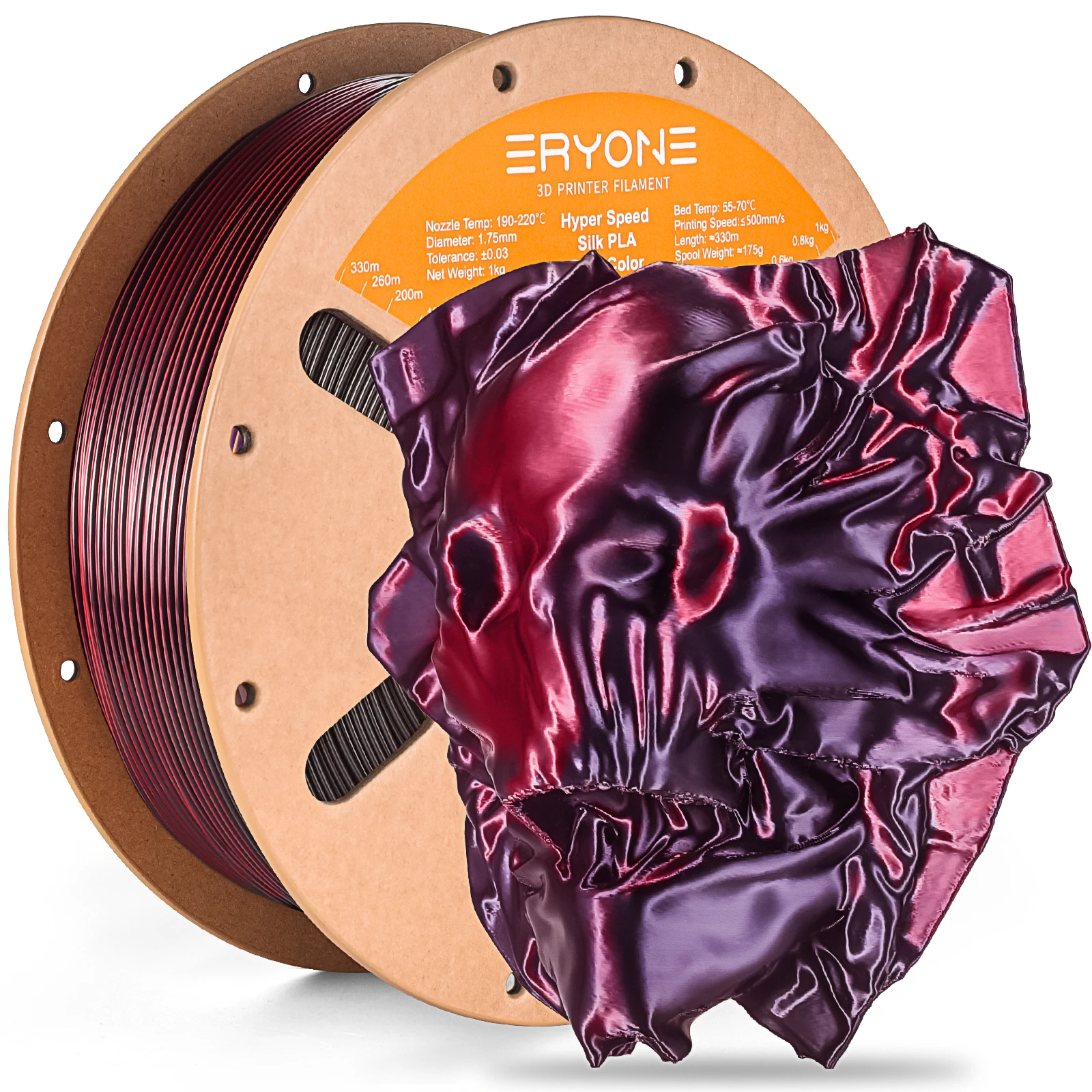 ERYONE 1KG Hyper Speed Silk PLA Filament Dwukolorowy 1KG 1.75mm ±0.03 Średnica Wysokiej Jakości Filament do… ERYONE 1KG Hyper Speed Silk PLA Filament Dwukolorowy 1KG 1.75mm ±0.03 Średnica Wysokiej Jakości Filament do…