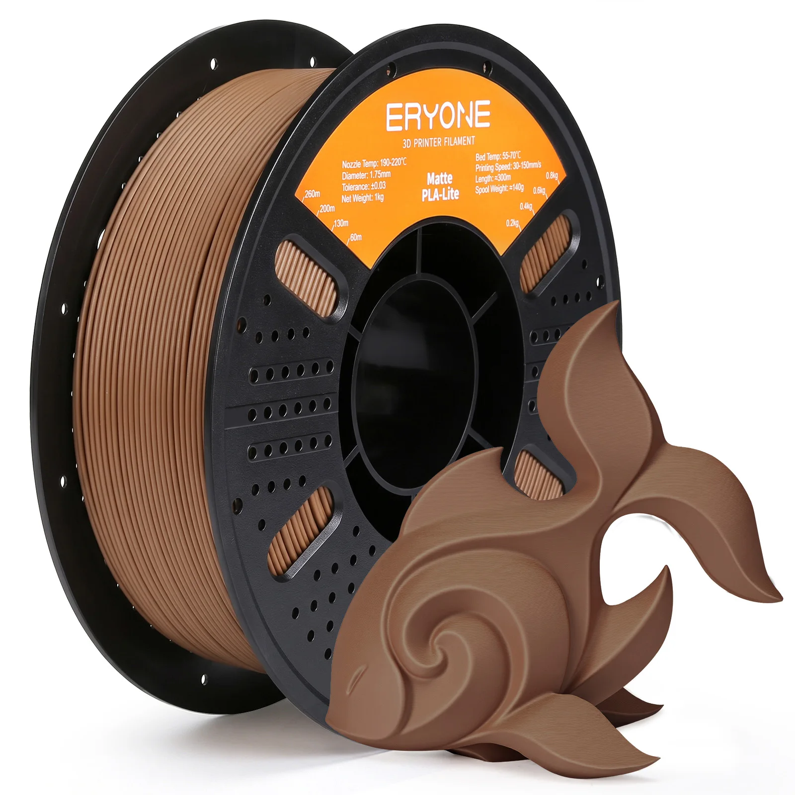 ERYONE 1KG PLA-Lite Matte Filament 1.75mm, Lekki Filament do Drukarek 3D, Gładki Matowy Wykończenie Bez… ERYONE 1KG PLA-Lite Matte Filament 1.75mm, Lekki Filament do Drukarek 3D, Gładki Matowy Wykończenie Bez…