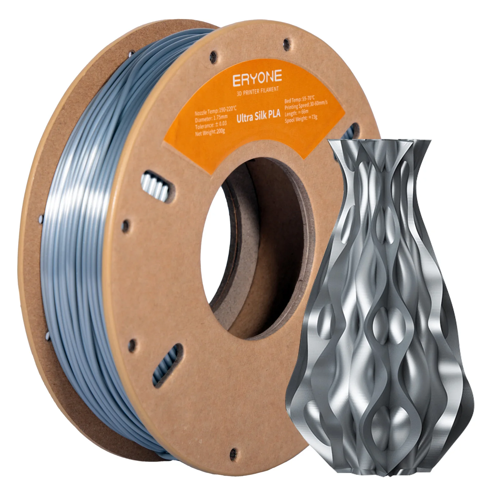 Eryone 200G Ultra SILK PLA Filament 3D Printing 3D Filament 1.75mm do drukarki 3D i pióra 3D, 1 rolka…