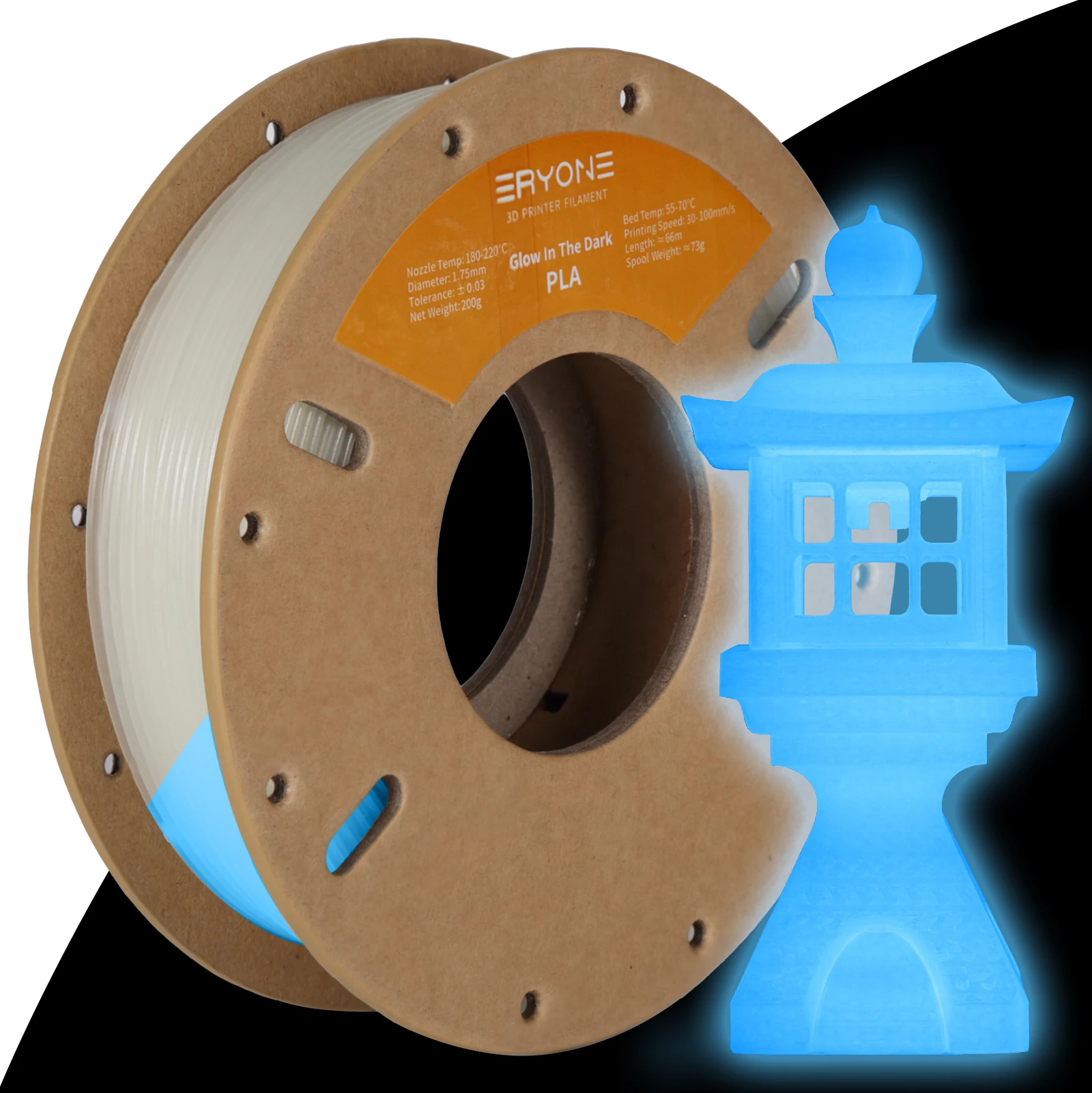 Eryone 250G świecący żarnik PLA 1.75mm świecące w ciemności plastikowe materiały do druku 3D PLA wysokiej… Eryone 250G świecący żarnik PLA 1.75mm świecące w ciemności plastikowe materiały do druku 3D PLA wysokiej…