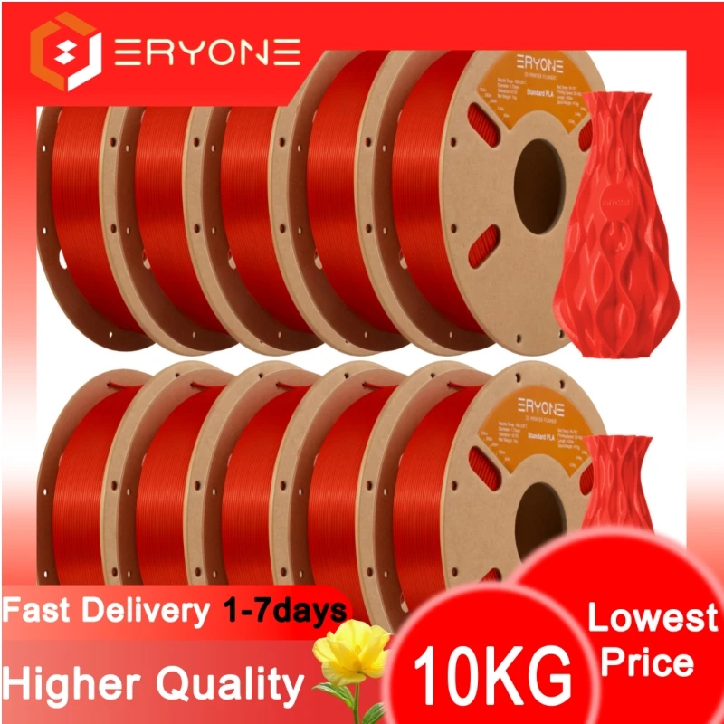 ERYONE NOWY Standardowy Filament PLA 1/3/5/10kg 1.75mm PLA 3D Niska Skurczliwość Materiał Eksploatacyjny Do… ERYONE NOWY Standardowy Filament PLA 1/3/5/10kg 1.75mm PLA 3D Niska Skurczliwość Materiał Eksploatacyjny Do…