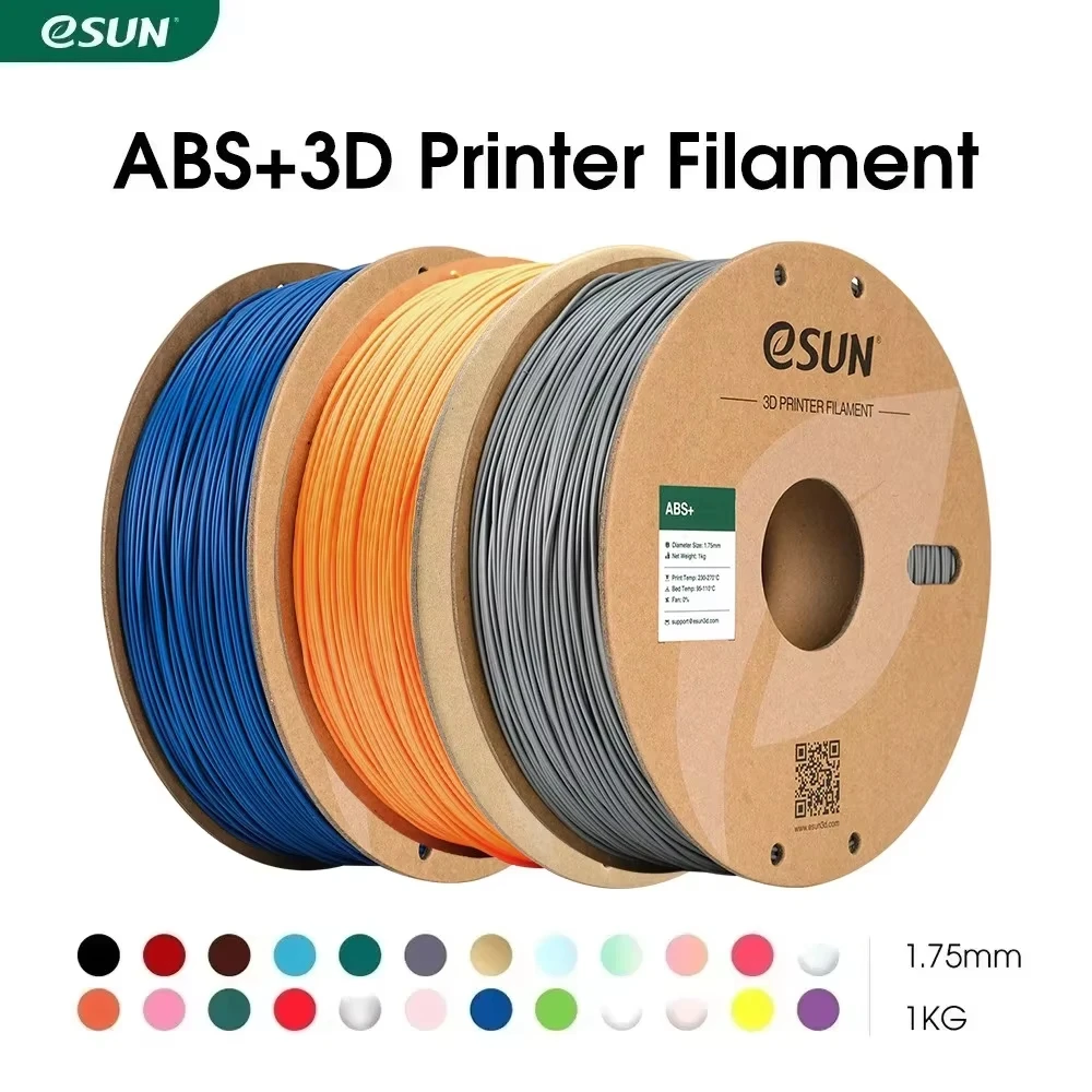 Eszun filament do drukarki 3D 1,75 mm 1KG ABS + plastikowy filament do drukowania 3D 2,2 LBS szpula materiał…