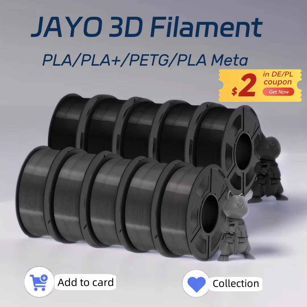 Filament JAYO do drukarek 3D PLA/PLA Meta/PETG/PLA PLUS/PLA Matte 1.75mm 9/10 rolek, materiały do druku 3D do…