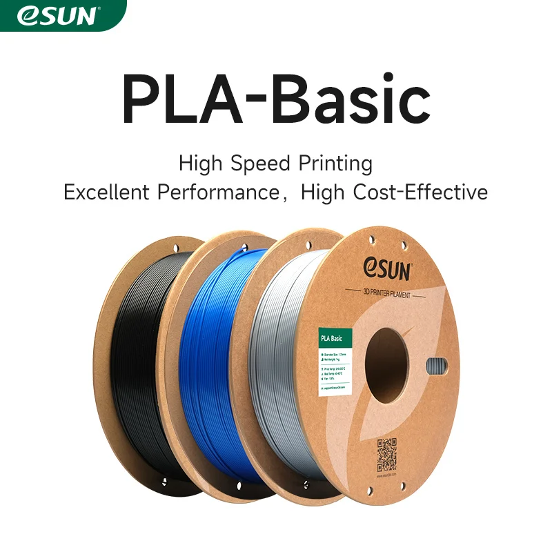 Filament PLA eSUN do drukarek 3D, podstawowy filament PLA do drukarek 3D Bambu Lab, 1KG 1.75MM, ulepszony…