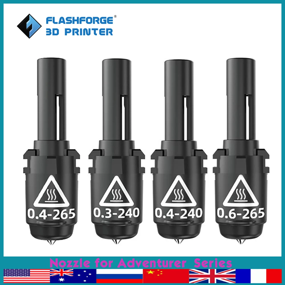 FLASHFORGE Dysza do Adventurer 3 Adventurer 4 Serise 0.3/0.4/0.6mm Części do drukarek 3d wysokotemperaturowych…