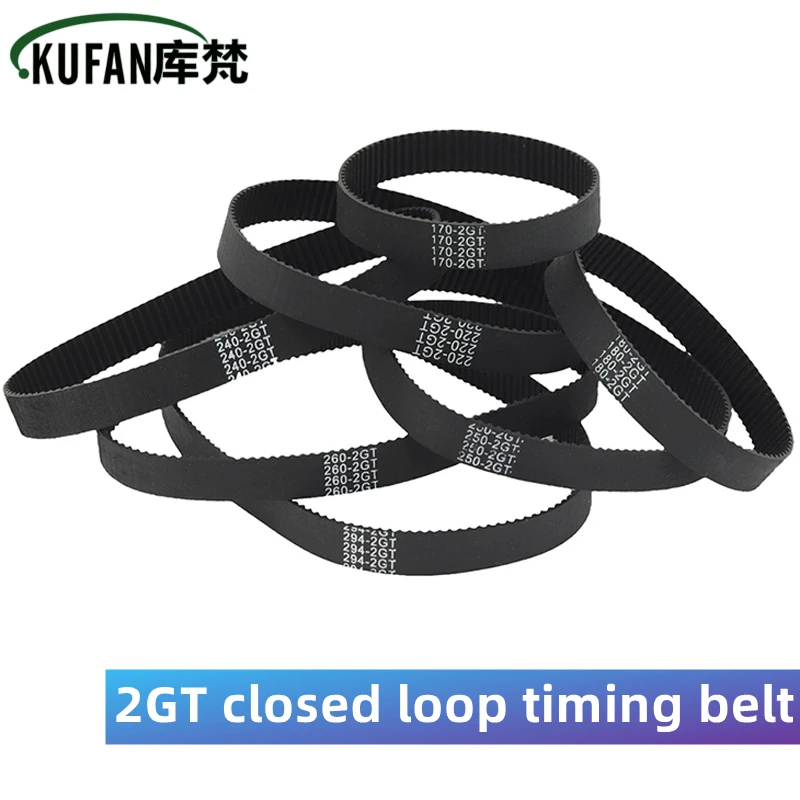GT2 Pasek rozrządu z zamkniętą pętlą Gumowy 2GT 6mm Części do drukarek 3D 110 122 158 200 280 300 400 610 852…