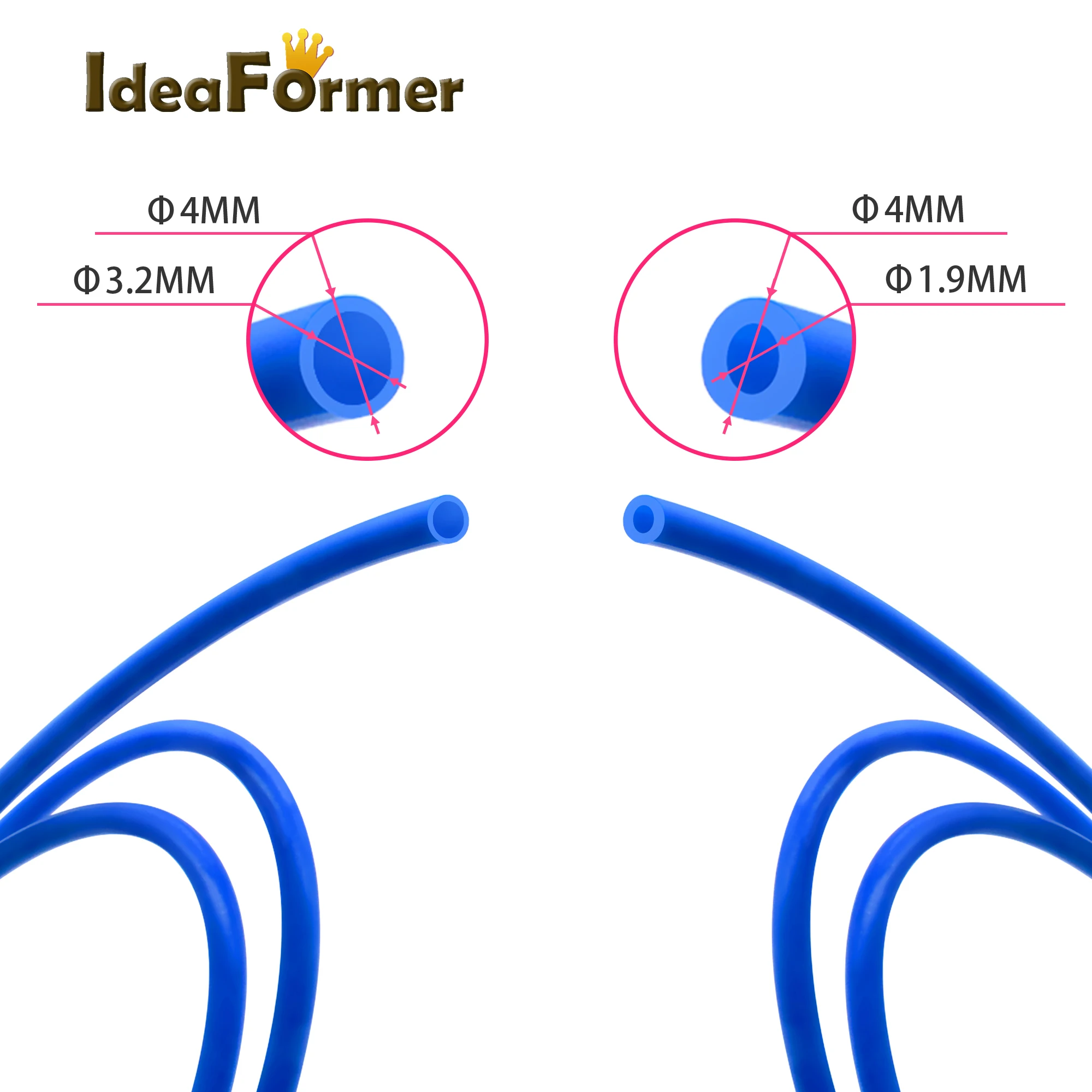 IdeaFormer 1/2/5M Rurka PTFE TL-Feeder Hotend RepRap Rostock Bowden Extruder 1.75/3.0mm Filament ID1.9mm OD4mm… IdeaFormer 1/2/5M Rurka PTFE TL-Feeder Hotend RepRap Rostock Bowden Extruder 1.75/3.0mm Filament ID1.9mm OD4mm…