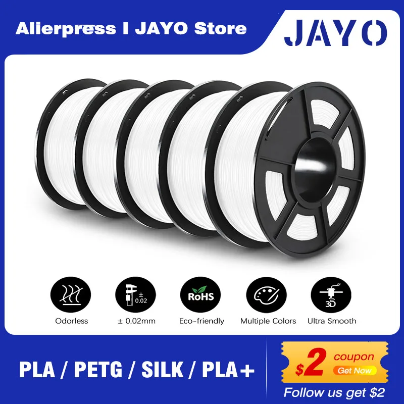 JAYO PLA/PLA META/PETG/SILK/PLA+/Wood/ABS/Marble Filament do drukarki 3D 1,75 mm 5KG Materiały do ​​drukowania…