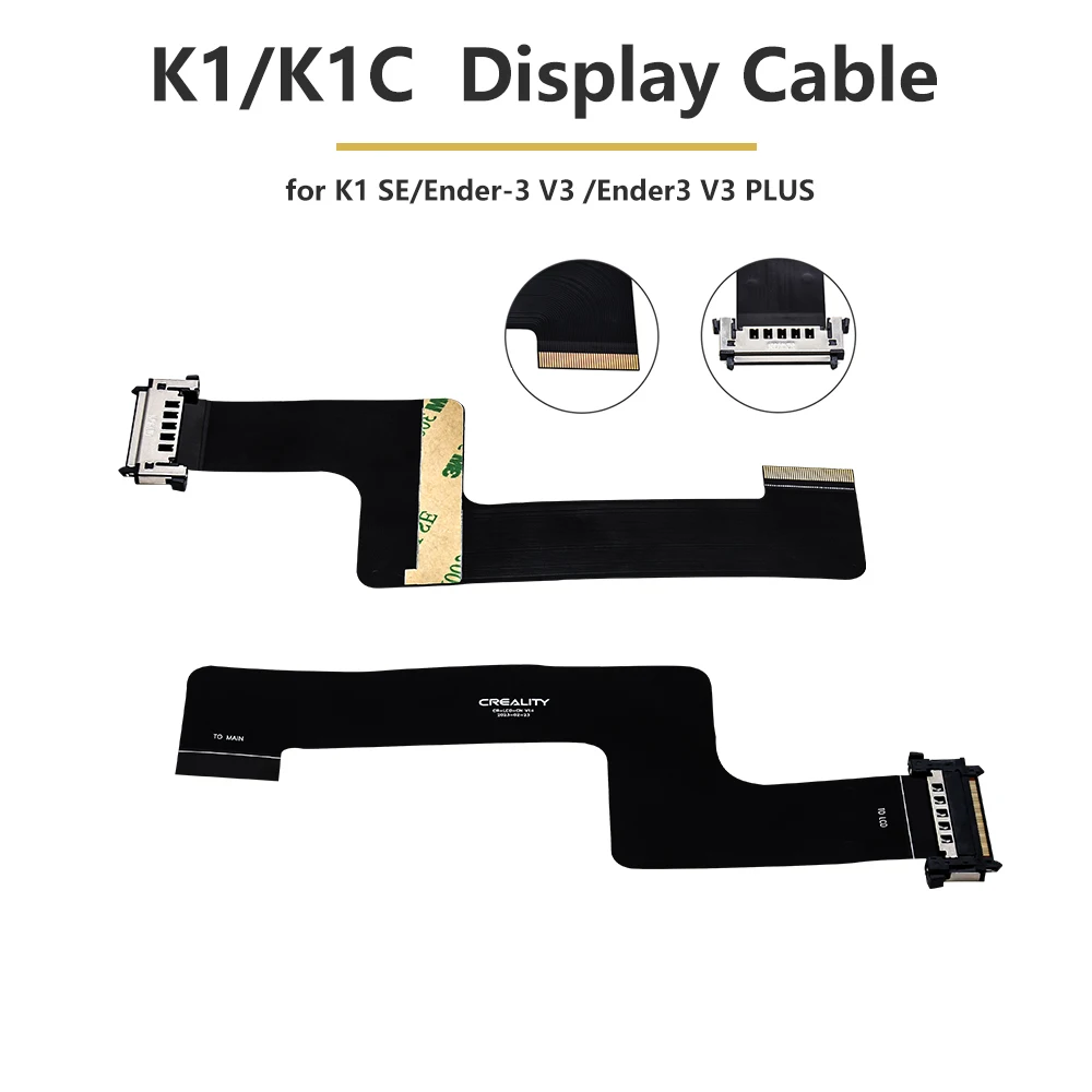 Kabel połączeniowy ekranu wyświetlacza K1/K1C/Ender 3V3, czarny kabel FPC, długość 162 mm, do drukarki 3D K1C…