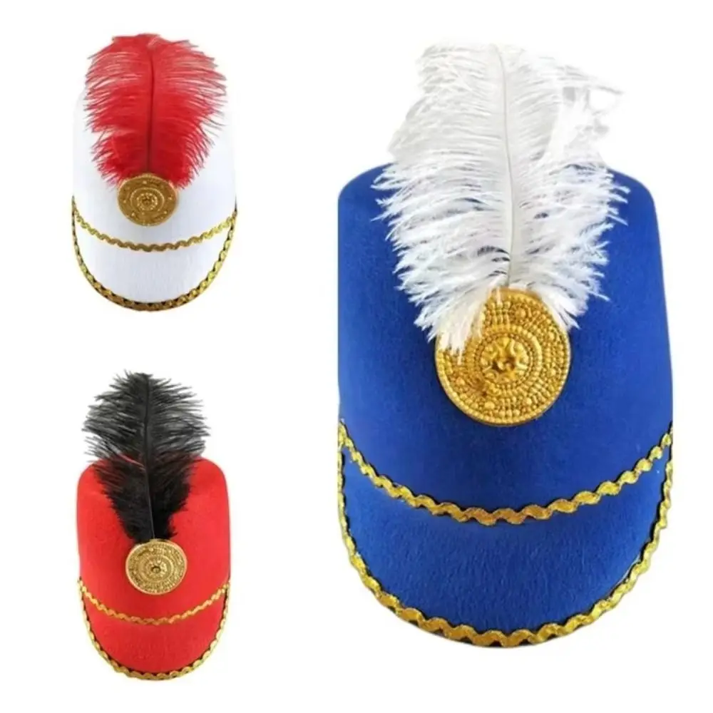 Kapelusz dla orkiestry marszowej, ochrona przed słońcem, styl vintage, kapelusz rycerski, do odgrywania ról, kapelusz dyrygenta perkusji, cosplay, karnawał
