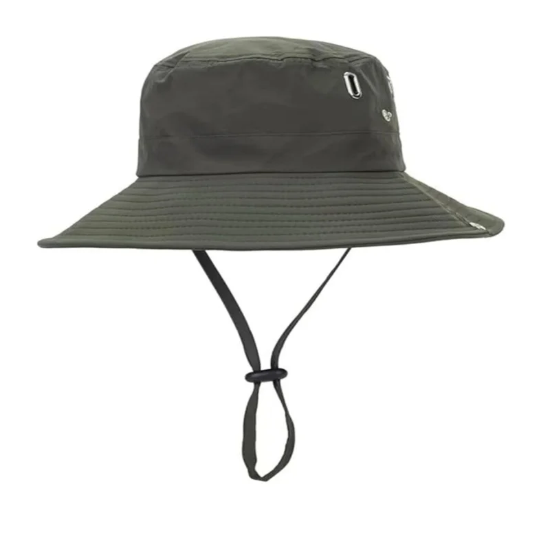 Kapelusze typu bucket hat z szerokim rondem chroniące przed słońcem dla mężczyzn – lekki kapelusz plażowy z kwadratowymi metalowymi otworami wentylacyjnymi do wędkowania i podróży Kapelusze typu bucket hat z szerokim rondem chroniące przed słońcem dla mężczyzn – lekki kapelusz plażowy z kwadratowymi metalowymi otworami wentylacyjnymi do wędkowania i podróży