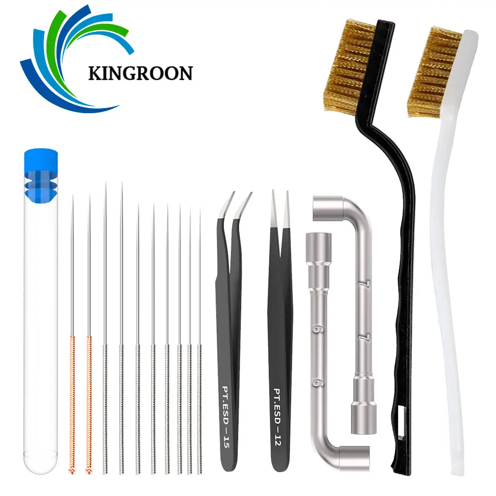 KINGROON Narzędzie do czyszczenia drukarki 3D Szczotka z drutu miedzianego Szczoteczka do zębów Igła do… KINGROON Narzędzie do czyszczenia drukarki 3D Szczotka z drutu miedzianego Szczoteczka do zębów Igła do…