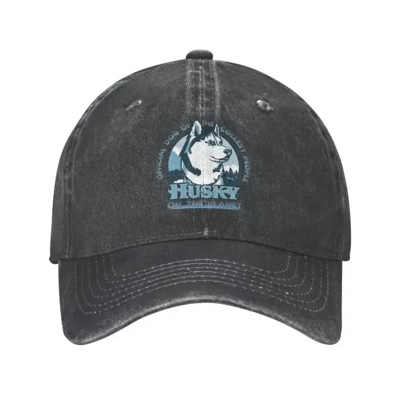 Klasyczna bawełniana czapka z daszkiem Retro Husky dla mężczyzn i kobiet Spersonalizowana regulowana czapka z daszkiem dla właściciela psa syberyjskiego Unisex Lato