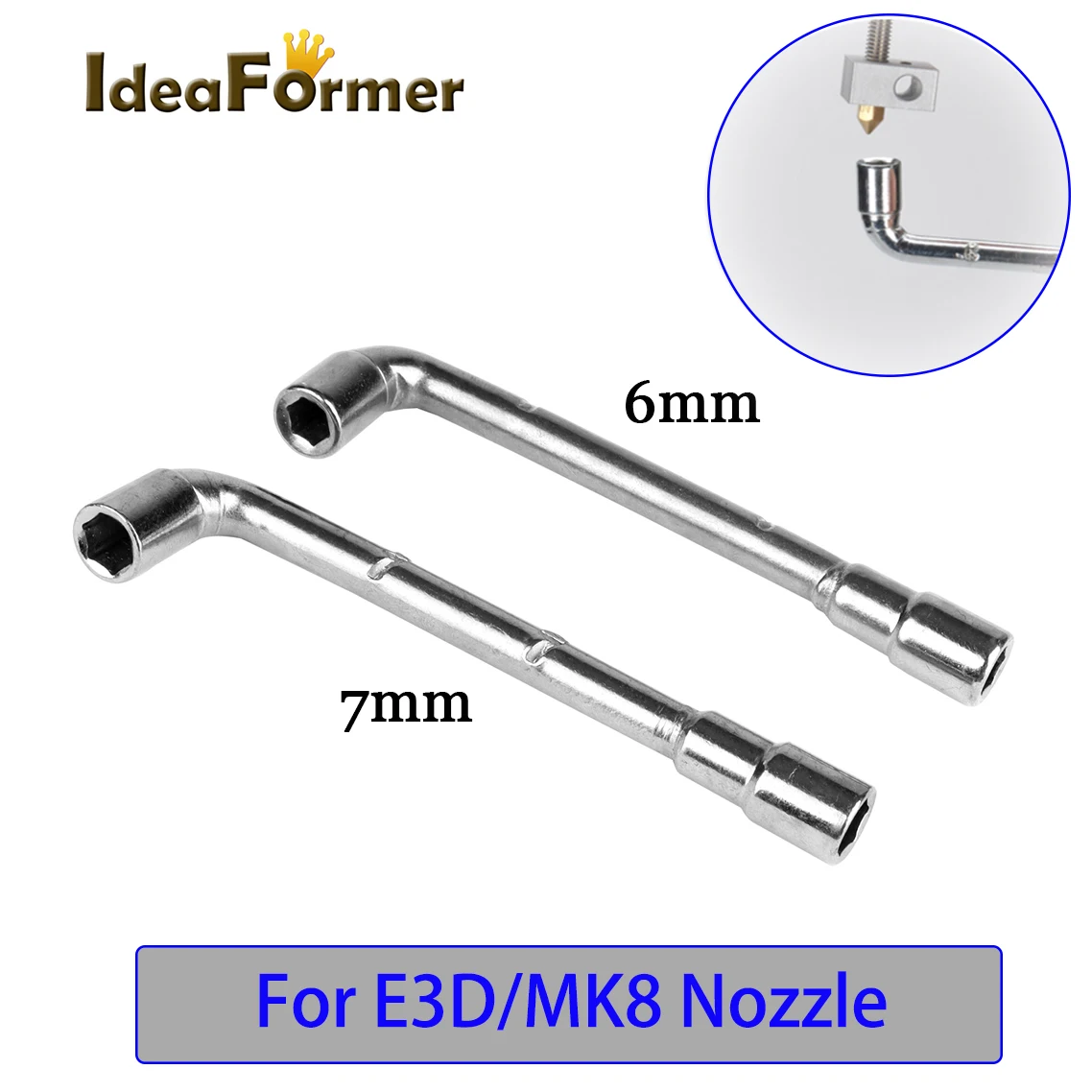 Klucz sześciokątny IdeaFormer 6mm 7mm w kształcie litery L, klucz do nakrętek, narzędzie do konserwacji, klucz…
