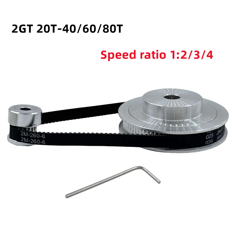 Koło pasowe paska rozrządu GT2 20 zębów 2GT 40T 60T 80 zębów Otwór 5/8mm Redukcja 1:2:3:4 Szerokość paska 6mm…