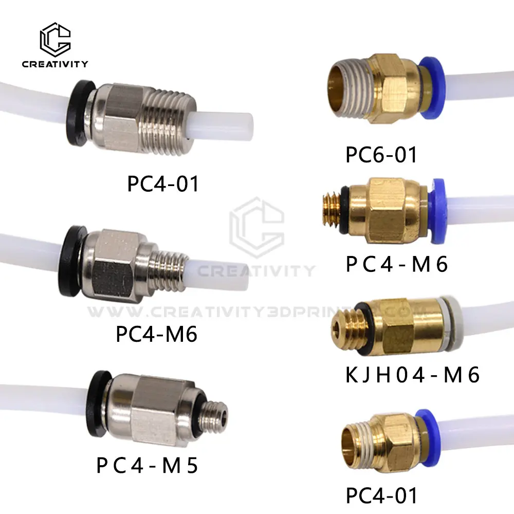 Kreatywność 3D PC4-M6 PC4-M5 PC4-01 PC6-01 Pneumatyczne złącze proste Otwór części 4mm PTFE Filament rurowy M6… Kreatywność 3D PC4-M6 PC4-M5 PC4-01 PC6-01 Pneumatyczne złącze proste Otwór części 4mm PTFE Filament rurowy M6…
