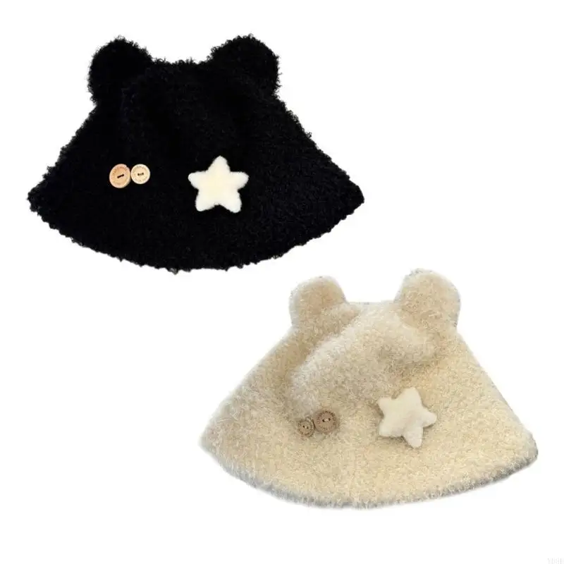 Kreskówka, dzianinowa czapka ze stylowymi guzikami w kształcie gwiazdek. Czapki beanie na jesień i zimę Y08E Kreskówka, dzianinowa czapka ze stylowymi guzikami w kształcie gwiazdek. Czapki beanie na jesień i zimę Y08E