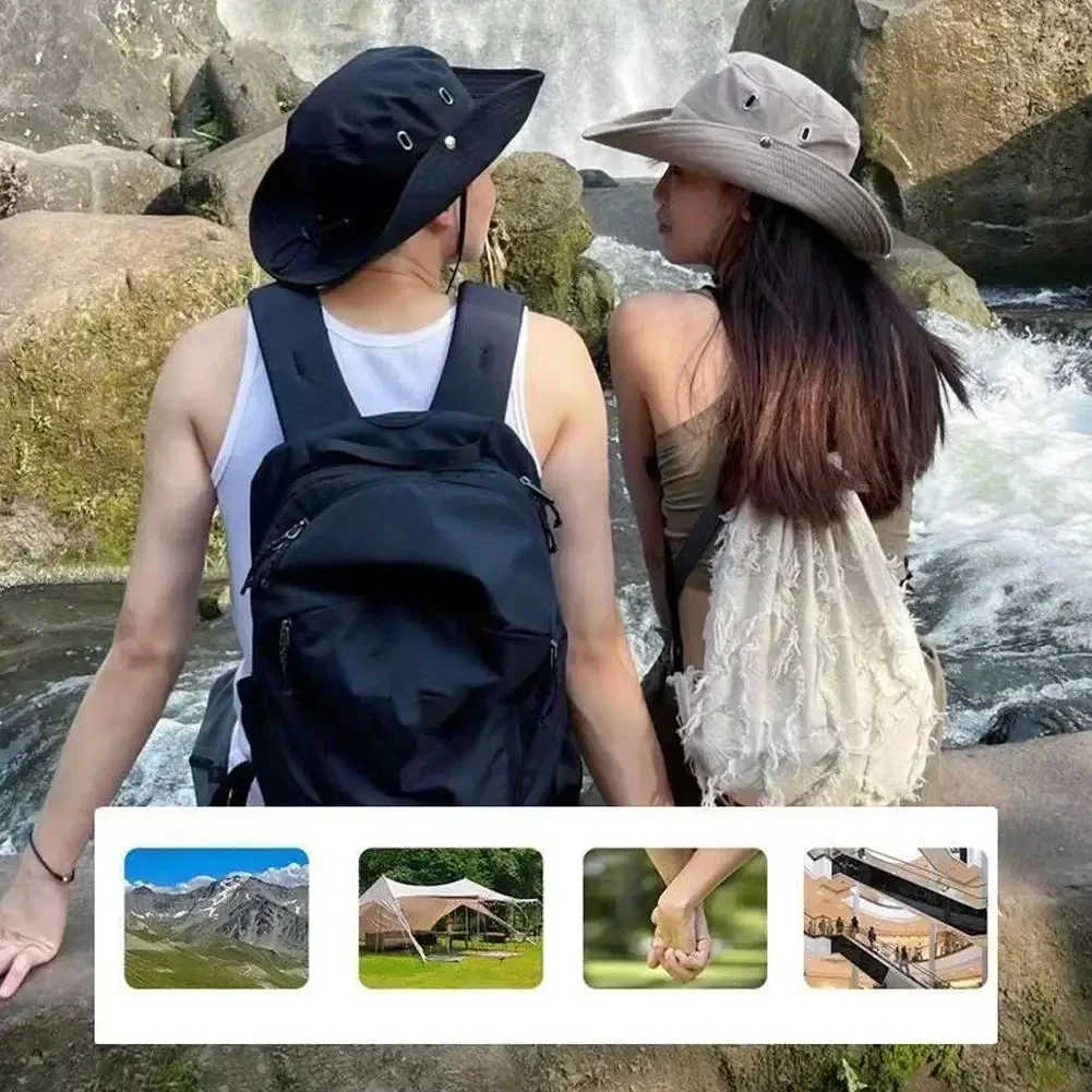 Letnie męskie i damskie kapelusze wędkarskie z ochroną UV, wodoodporne kapelusze kempingowe, kapelusze outdoorowe, kapelusze trekkingowe i do Kanady
