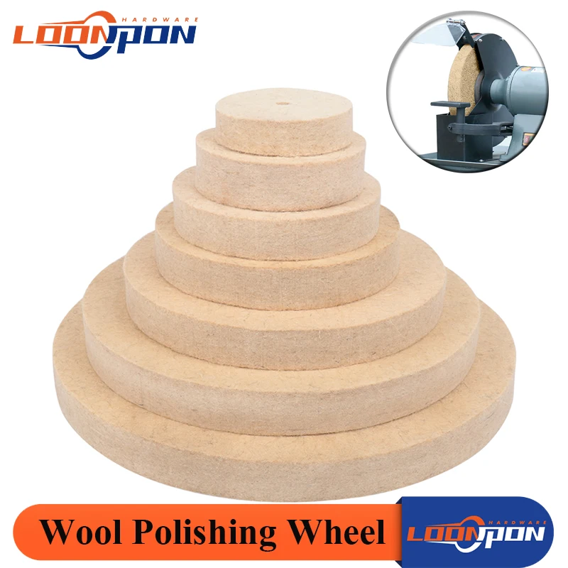 Loonpon 75-300mm wełniana tarcza polerska szlifierka kątowa tarcza polerska filcowa tarcza polerska do metalu…