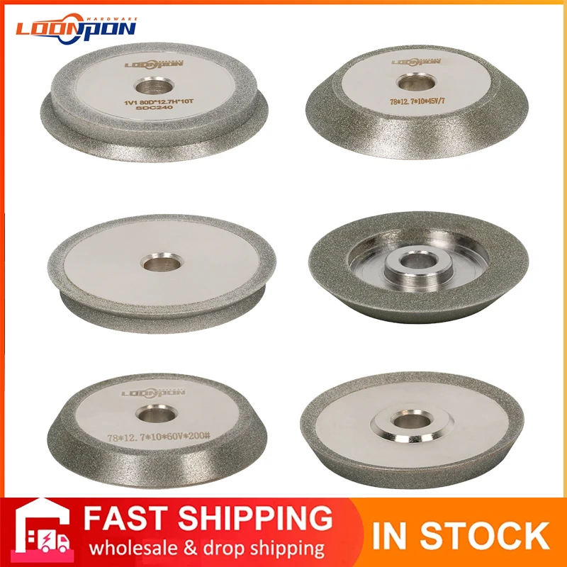 Loonpon 80mm diamentowa ściernica szlifierka koło ostrzałka tarcza szlifierska do metalu węglikowego frez ze… Loonpon 80mm diamentowa ściernica szlifierka koło ostrzałka tarcza szlifierska do metalu węglikowego frez ze…