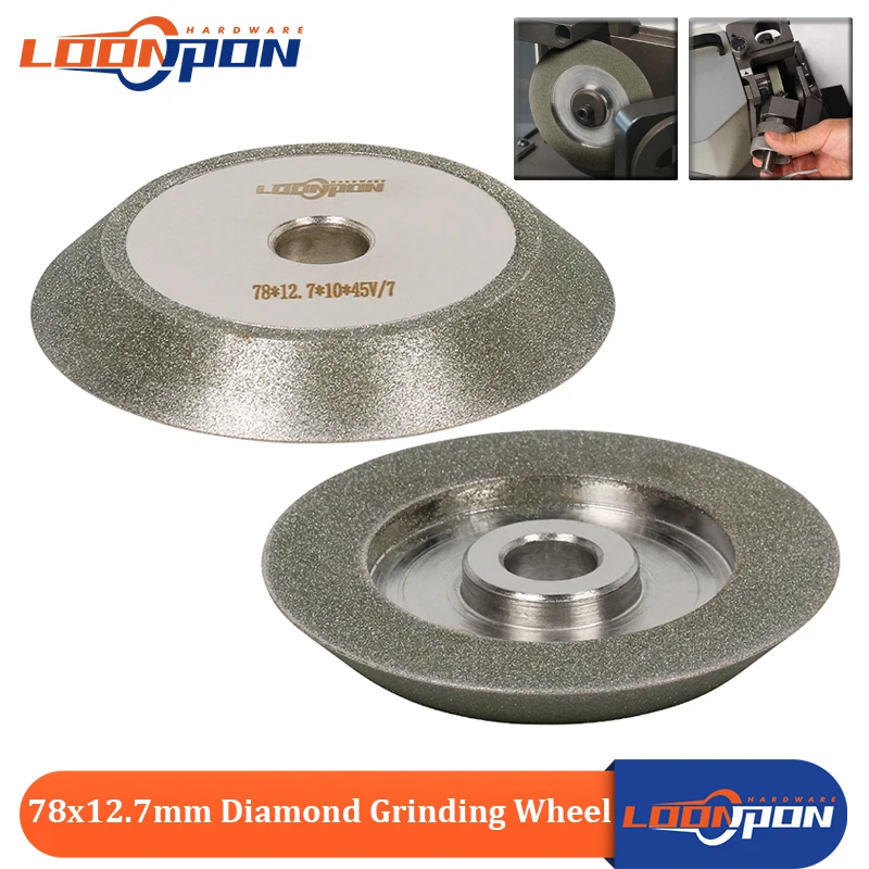 Loonpon diamentowa tarcza szlifierska 78mm 3 cal diamentowa tarcza do ostrzenia frez ze stali wolframowej…