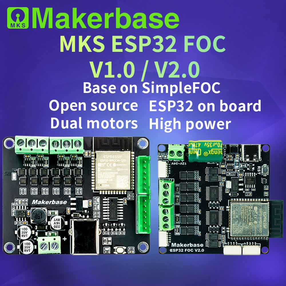 Makerbase ESP32 DUAL SimpleFOC Shield do bezszczotkowego sterownika serwa BLDC Foc z dwoma silnikami o dużej…