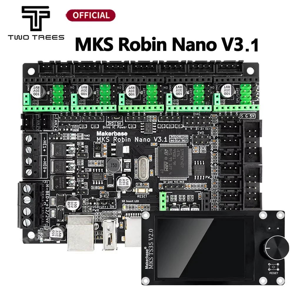 Makerbase Mks Robin Nano V3 Eagle 32bit Panel sterowania TMC2209 Napęd silnikowy WIFI TS35 3D Pantalla… Makerbase Mks Robin Nano V3 Eagle 32bit Panel sterowania TMC2209 Napęd silnikowy WIFI TS35 3D Pantalla…