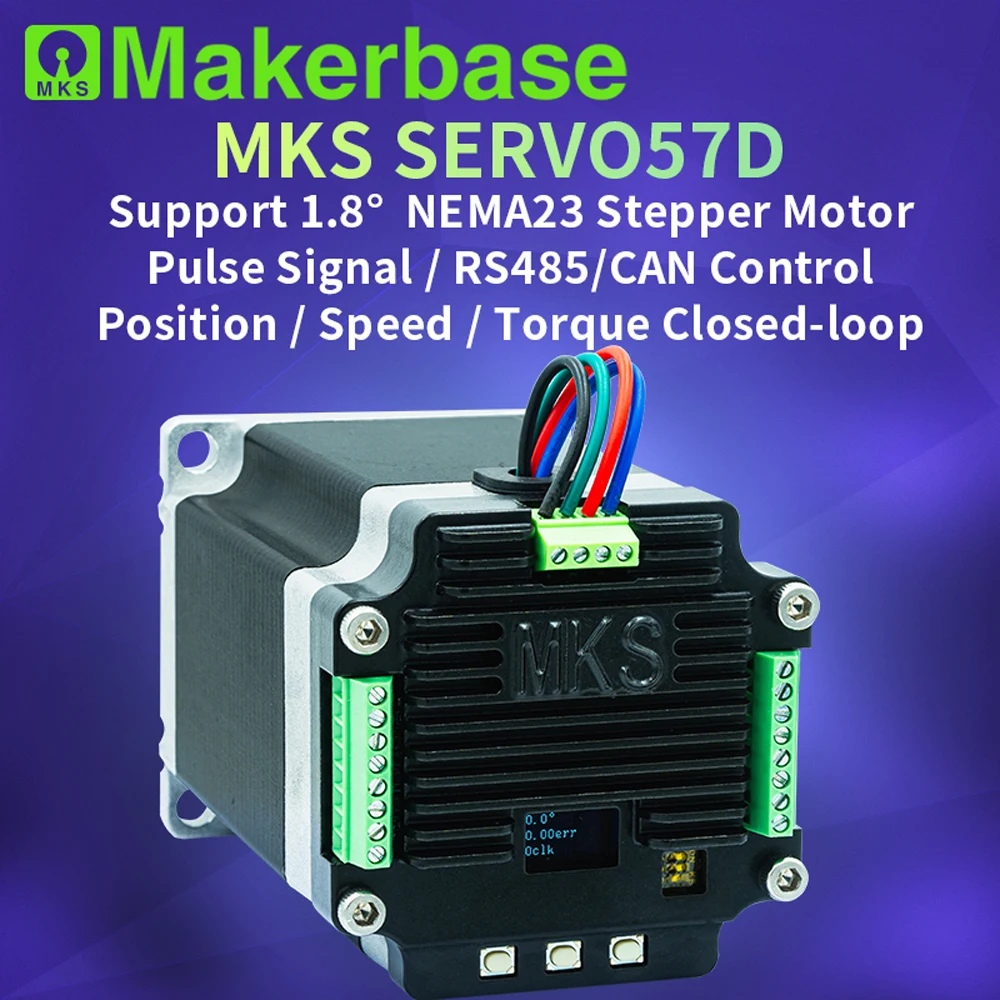 Makerbase MKS SERVO57D NEMA23 sterownik silnika krokowego z zamkniętą pętlą CNC drukarka 3d dla Gen_L FOC… Makerbase MKS SERVO57D NEMA23 sterownik silnika krokowego z zamkniętą pętlą CNC drukarka 3d dla Gen_L FOC…