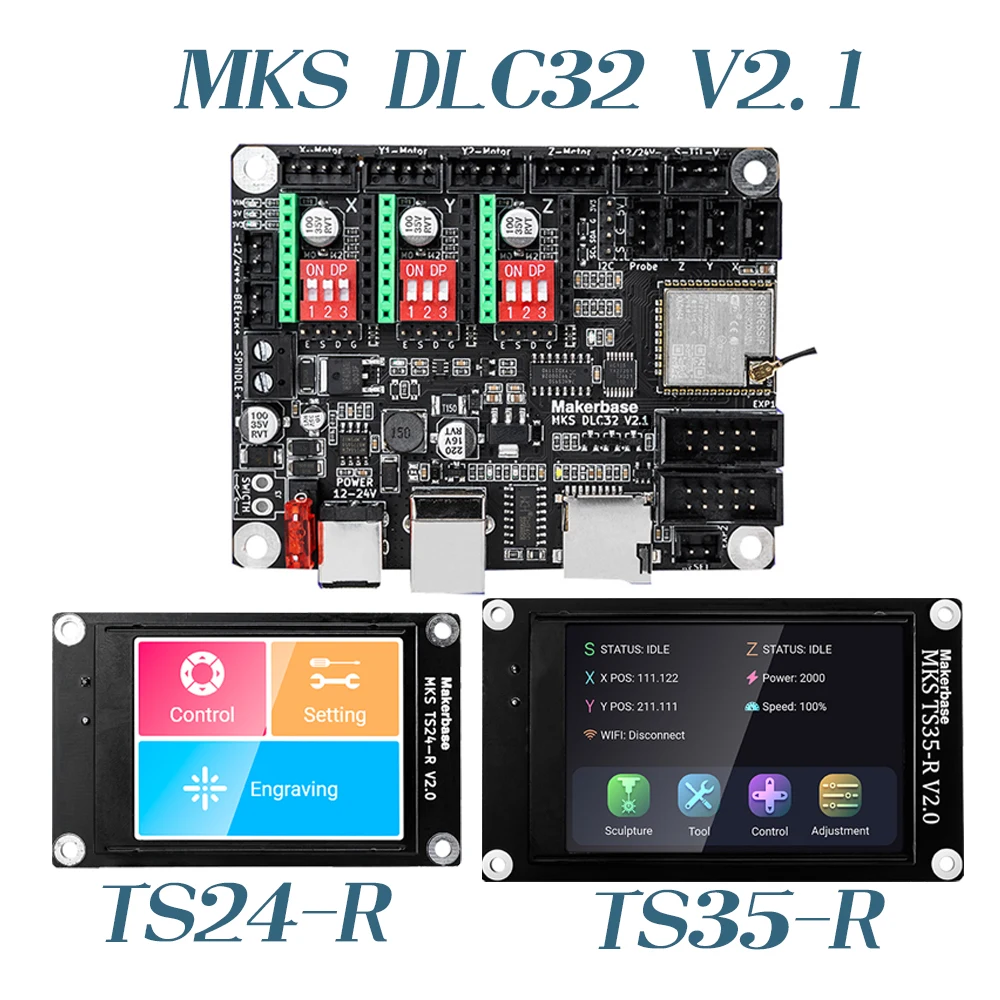 Maszyna do grawerowania laserowego płyta główna Makerbase MKS DLC32 V2.1 32-bitowa płyta sterowania Wifi…