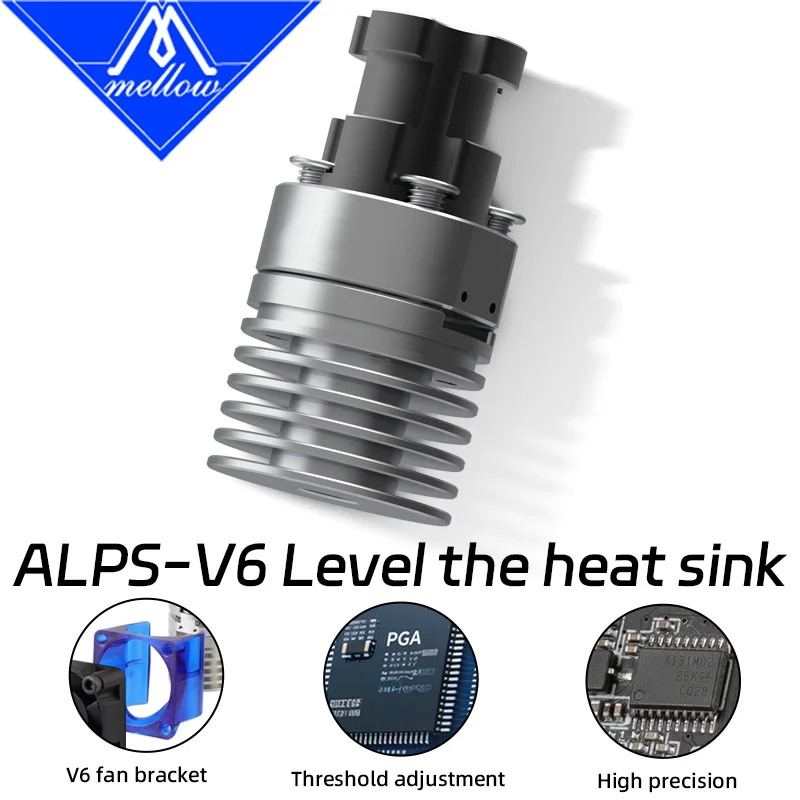 Mellow ALPS-V6 Radiator Inteligentne Poziomowanie Sondy Dyszy Do E3D V6 Volcano Hotend DIY Drukarka 3D Voron…