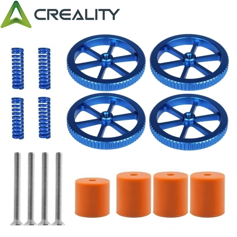 Metalowe pokrętła poziomowania Creality ze sprężynami gorącego łóżka do drukarek 3D Ender 3/3 Pro/3 V2 Ender…