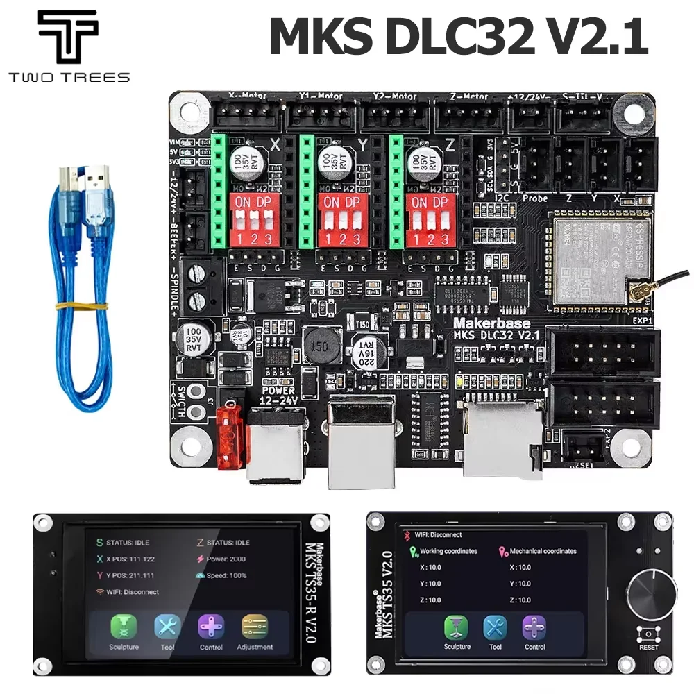 MKS DLC32 V2.1 Offline płyta kontrolera 32 bity ESP32 WIFI GRBL płyta główna do maszyny do grawerowania… MKS DLC32 V2.1 Offline płyta kontrolera 32 bity ESP32 WIFI GRBL płyta główna do maszyny do grawerowania…