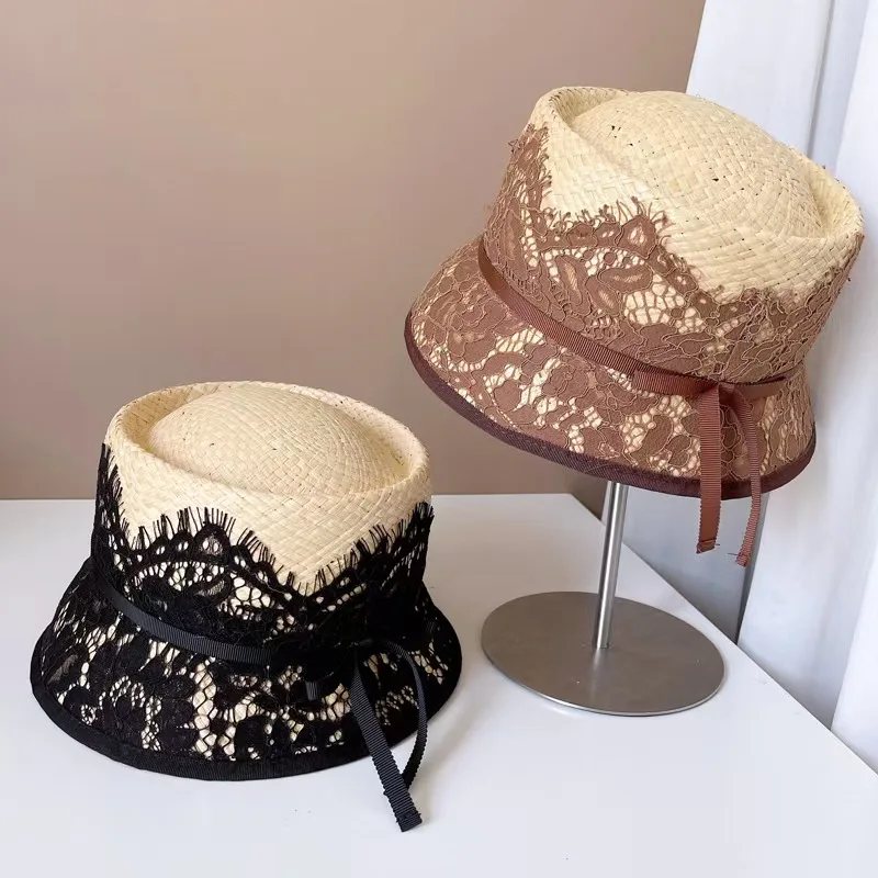 Moda Japoński Nowy Koronkowy Ozdobny Kapelusz Rybacki Wiadro Damski Elegancki Kapelusz z Kokardą Ochrona Przeciwsłoneczna Rafia Kapelusz z Szerokim Rondem Plażowy Kapelusz Przeciwsłoneczny Moda Japoński Nowy Koronkowy Ozdobny Kapelusz Rybacki Wiadro Damski Elegancki Kapelusz z Kokardą Ochrona Przeciwsłoneczna Rafia Kapelusz z Szerokim Rondem Plażowy Kapelusz Przeciwsłoneczny