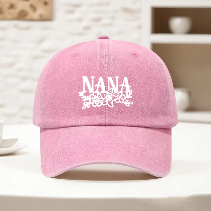 Modna czapka baseballowa unisex z nadrukiem NANA, w stylu vintage, uniwersalna, oddychająca i wygodna, regulowana czapka do sportów na świeżym powietrzu