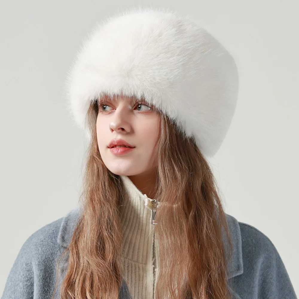 Modny kapelusz z imitacji futra, sztuczne futro, gruby, ciepły, pluszowy kapelusz typu bucket, kapelusz z ochroną uszu, uniwersalny zimowy kapelusz, streetwear Modny kapelusz z imitacji futra, sztuczne futro, gruby, ciepły, pluszowy kapelusz typu bucket, kapelusz z ochroną uszu, uniwersalny zimowy kapelusz, streetwear