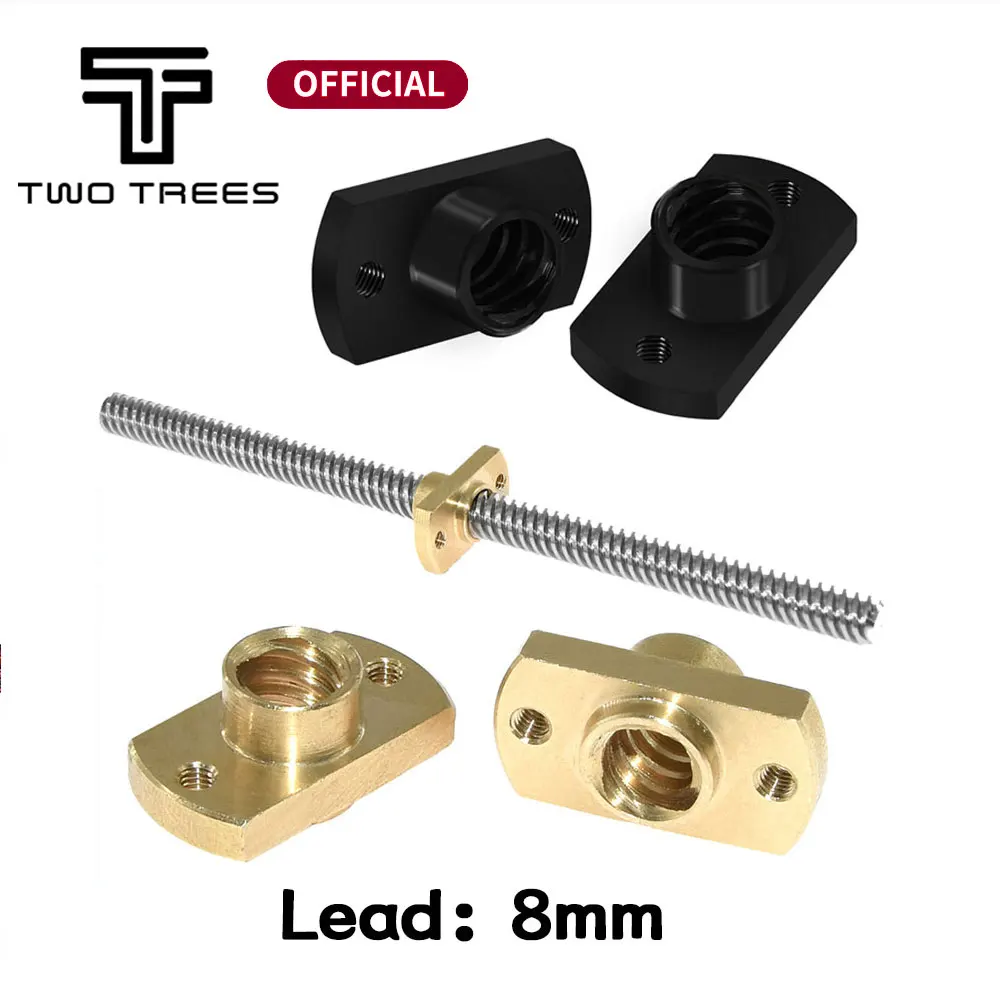Nakrętka POM do frezowania śrub T8, mosiężna T8x8mm, skok 8mm do modernizacji Ender 3 CR-10, śruba trapezowa… Nakrętka POM do frezowania śrub T8, mosiężna T8x8mm, skok 8mm do modernizacji Ender 3 CR-10, śruba trapezowa…