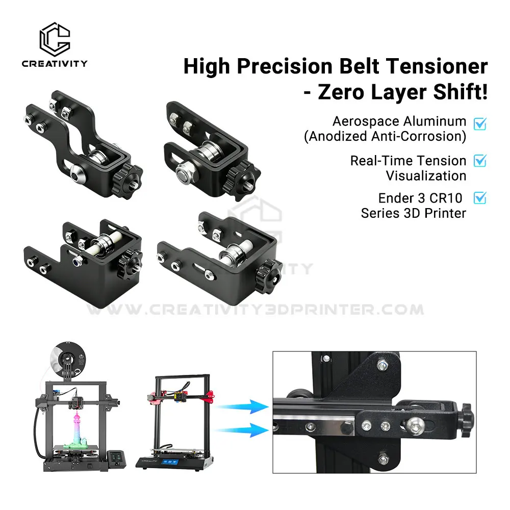 Napinacz paska do drukarki 3D z profilem 4040, osi X i Y, do drukarek 3D CR10, Ender3, Ender3 V2/PRO, części…