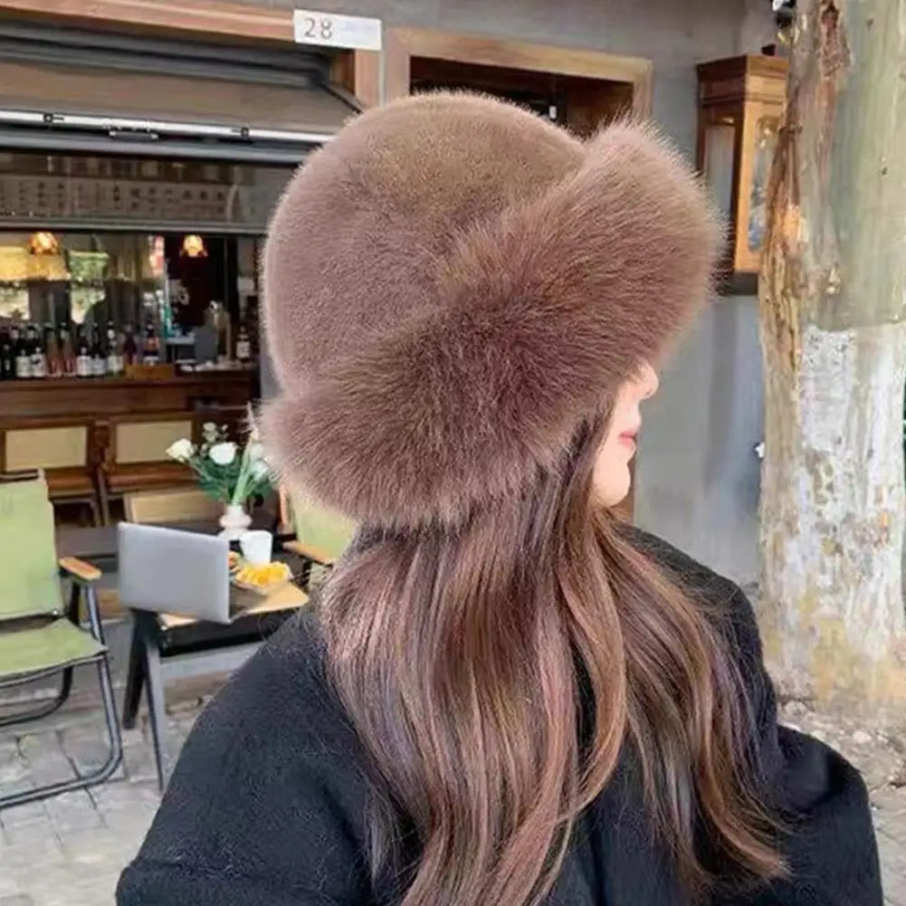Nowa puszysta czapka zimowa damska z futerkiem, ciepła ochrona uszu, czapka narciarska na śnieg dla kobiet, luksusowa pluszowa czapka rybacka, ciepła, gruba czapka zimowa Nowa puszysta czapka zimowa damska z futerkiem, ciepła ochrona uszu, czapka narciarska na śnieg dla kobiet, luksusowa pluszowa czapka rybacka, ciepła, gruba czapka zimowa