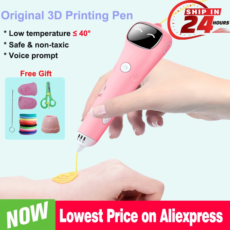 Nowość w długopisie 3D niska temperatura 1.75mm PCL Filament drukarka 3DS rysunek DIY dla dzieci zabawki Grils… Nowość w długopisie 3D niska temperatura 1.75mm PCL Filament drukarka 3DS rysunek DIY dla dzieci zabawki Grils…